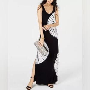 INC Black and White Maxi Dress